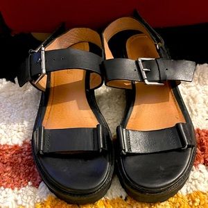 Black Small Platform Sandals | Madewell